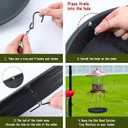 Briwooody 2 Sets 16.7" Bird Seed Catcher Tray Platform Bird Feeder Large Hanging Tray Fits Most Feeders Catches Most Falling Seed and Husk Outdoor Yard Garden Backyard for Attracting Birds, Black