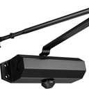 Door Closers Commercial Heavy Duty Automatic Door Closer Residential Grade 3 Spring Hydraulic Door Closer, 6.88" x 1.5" Small, Black