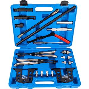 Valve Spring Compressor Cylinder Head Service Set Universal Overhead Engine Valve Spring Remover and Installer OHV OHC Compressor Tool for 8 16 and 24 Valve Engines