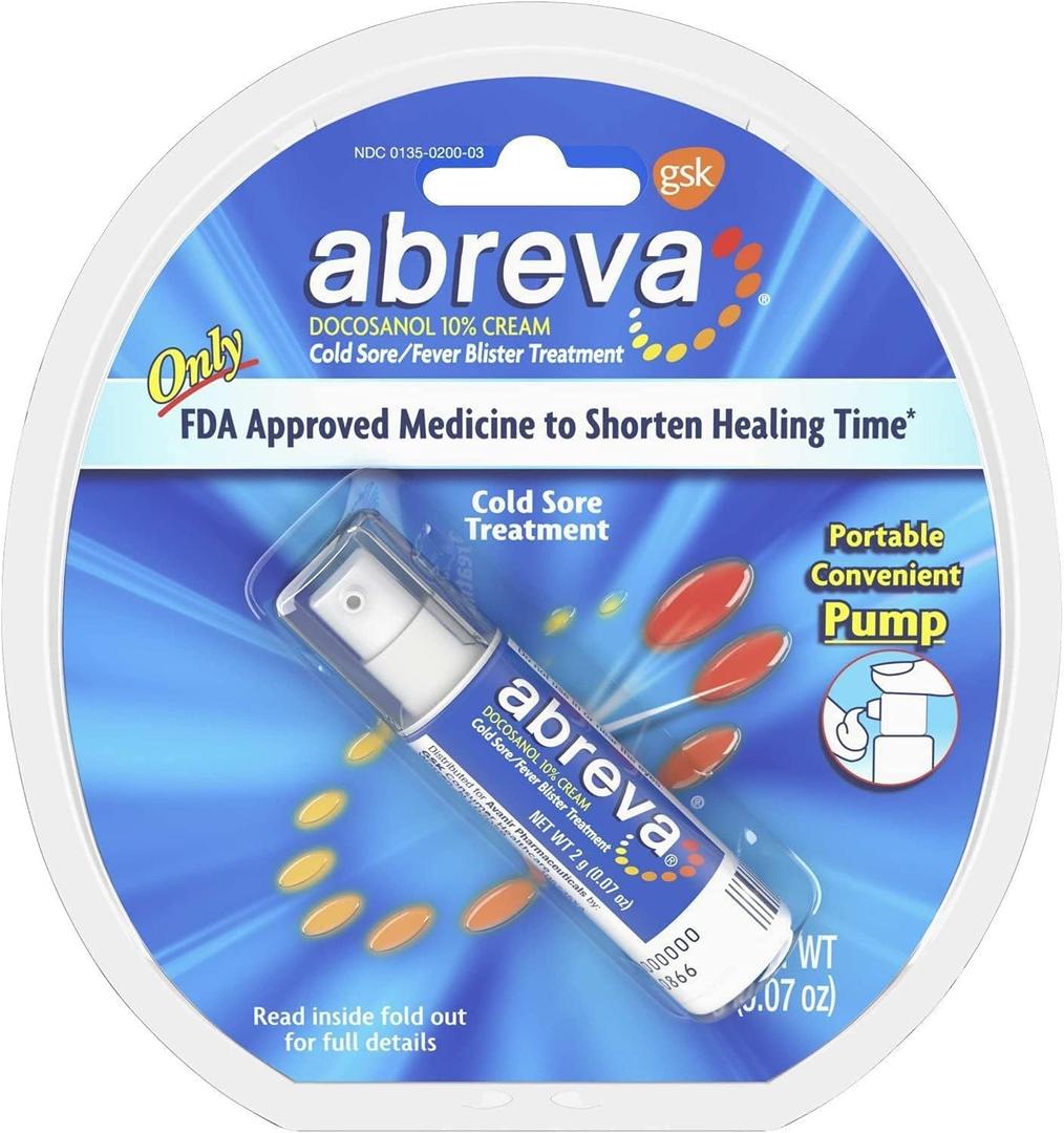 Abreva Cold Sore Med Size .07 Abreva Cold Sore Treatment Cream