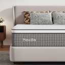 Novilla Twin Mattress 10 Inch,Twin Size Hybrid Mattress with Individually Wrapped Coils, Cool-Touch Nylon Cover & Cooling Gel Memory Foam for Spinal Alignment Mattresses in a Box CertiPUR-US Certified