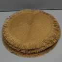 Round Burlap Placemats Set of 12 Jute Rustic Place Mats for Dining Tables Heat Resistant Natural Farmhouse Table Mats Decor for Thanksgiving (Brown lace)