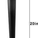 Straight Furniture Table Legs 20 Inch, Round Tapered Metal Furniture Legs Black, Modern Dresser Cabinet Sofa Support Feet Replacement, Set of 4