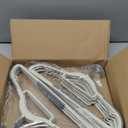 20 Pack Heavy Duty Plastic Hangers, Non Slip Clothes Hangers with Rubber Pads and 360 Hook - Thin Space Saving Hanger, Closet Organizer for Shirt, Pants, Suit, Skirt,Coat - Gray