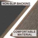 LEKEEPGO Door Mat 36"x59", Non Slip Door Mat Indoor Entrance, Rubber Backing Front Indoor Door Mats Washable Absorbent Low-Profile Doormat Entryway Entry Resist Dirt Inside Door Mats, Brown, 3' x 4'11"