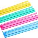 Mahjong All-in-One Tile Rack & Pusher, Clear Acrylic Mahjong Rack and Pusher Combo, Modern American Mahjong Tile Racks, Set of 4, Multi Color