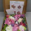 Pinkpuii Spring Wreaths for Front Door 24 Inch Lush Spring Door Wreath with Pink Peonies, Roses, White Blooms & Greenery, Garden Style Summer Flower Wreath for Front Porch, Entryway & Wall Window