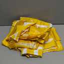 Arttown Yellow Kitchen Curtains 36 Inch Length Modern Window Short Tier Curtains Over Sink Set of 2, White Doodle Abstract Art Small Kitchen Decor