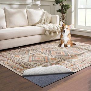 Waterproof Rug Pad, 9x12 ft Area Rug Non-Slip Carpet Pad, Non-Slip Rug Pads for All Floors and Finishes, Felt Pad for Hardwood Floors, Keeps Carpets in Place Soft and Safe