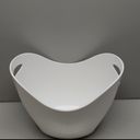 Insulated Ice Bucket for Parties 8L, Large Champagne Bucket for Cocktail Bar, Acrylic Ice Tub White