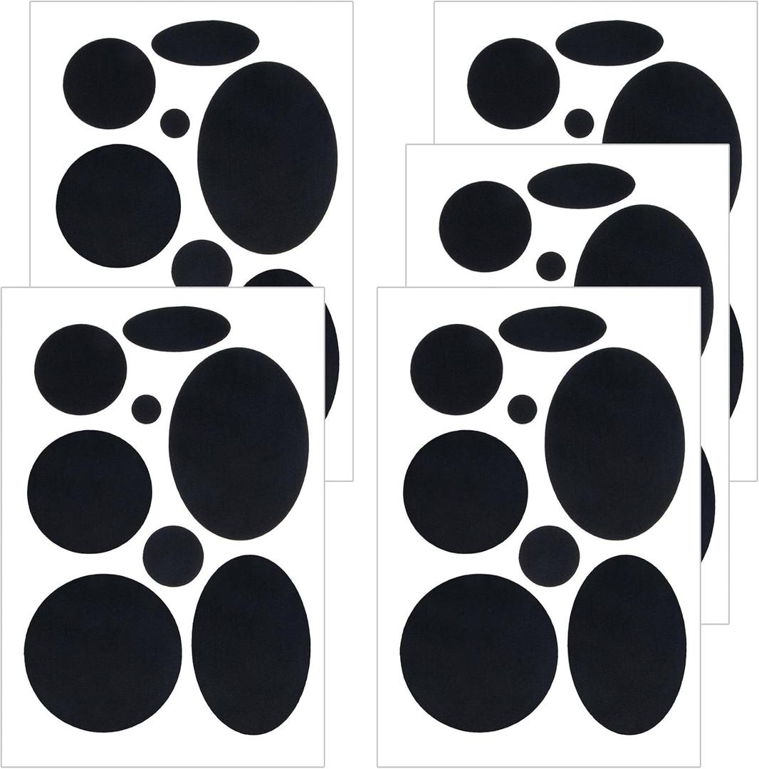 40pcs Puffer Down Jacket Repair Patches Self-Adhesive, Nylon Fabric Repair Patch Waterproof Kit, Black Round Stick On Patches Tape for Coat Clothing Tent Sleeping Bags Ski Pants Holes