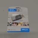 PNY 512GB Turbo Attache 3 USB 3.2 Flash Drive 100MB/s, Silver (Pack of 1)