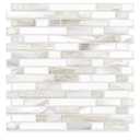 STICKGOO Thicker Design Peel and Stick, Self Adhesive Stick On Tile Backsplash for Kitchen and Bathroom, Beige & White, 12”×12”, 10 Sheets