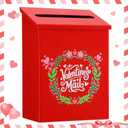 Valentines Mailbox for Kids - Large Gift Card Tinplate Mailbox for Girls Boys Classroom Exchange Cards Candy Gifts Valentine Party Favors