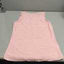AlvaQ Womens Tank Tops 2024 Summer Casual Basic Striped Crewneck Ruffle Sleeveless Shirts (XX-Large)