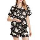 Carwayii Sheep Gifts for Women Pajamas Set Gaot Gifts Lounge Pjs Sets Button Down Shirt Birthday Gift To My Wife,small