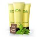 ECO amenities Travel Size Shampoo Bulk - 200 PACK, 30mL, 1 oz Hotel Shampoo Supplies for Guests - Green Tea Scent with Flip Cap and Biodegradable Clear Container