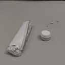 EVI Herrajes | White Door Stopper - Adhesive Installation - White Rubber Protector - W=0.94 x H=0.79 Inch Door Stop (White Lacquered Stainless Steel)