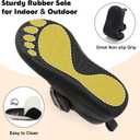 Toddler Slippers Girl Boy House Shoes Baby Moccasins Slippers Comfy Indoor Outdoor Barefoot Walking Shoes (Black)