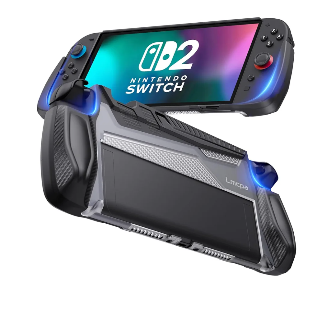 Dockable Case for Nintendo Switch 2 (2025)[7.9 inch] - TPU Grip Protective Cover for Switch New Gen 2025 Console & Joy-Con Controller Accessories - Black