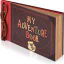 Adventure Book Diary Photo Scrapbook, Hard Cover Movie Style Scrapbook for Anniversary, Wedding, Travelling, Birthday, Christmas (Up Adventure book various sizes)