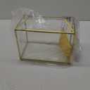 Giadun Glass Wedding Card Box with Slot, Large Clear Card Box 10.2 inch Gold Brass Gift Card Storage Box with Lock for Wedding Receptions, Baby Shower, Birthday Party, Bridal Shower