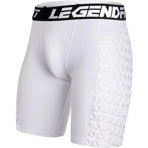 Men Football Compression Shorts w/Cup Straps Protective Athletic Sliding Underwear Baseball Lacrosse Cricket XL