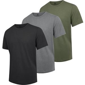 Mens T-Shirts Multi Pack Crewneck Cotton Tee Short Sleeve Classic Pullover Basic Summer Tops, 3XL