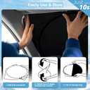 Custom fit Q3 Windshield Sunshade for 2013-2024 2025 2026 Audi Q3 Front Window Shades Cover for Windshield Sun Visor Screen Protector 210T Reflective Blocks UV Rays Cool Car Accessories