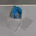 Havawish Enter to Win Raffle Ticket Box with 500 Raffle Ticket Double Roll and Slot Clear Acrylic Donation Box with Lock 6.3" x 4.7" x 3.9" Ballot Holder with 2 Keys for Game Suggestion(Blue)