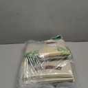 [6-Pack] Fabric Storage Bins Reinforced 2.5mm Cardboard Shelf Bins with PU Leather Handles (15x11x9.5 ) Durable Storage Baskets for Closet Organization, Toy Organizer, & Home Office Beige