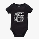 Pengshiliu Beautiful car Newborn Baby Romper Bodysuit Short Sleeve Onesie Black 3 Months