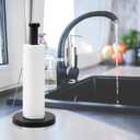 3 x Paper Towel Holder, Countertop Stainless Steel Paper Towels Tabletop Standing for Kitchen Dinning Room -Black (Black-bottom Arm)