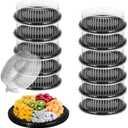 Amazon.com: 12 Pack Catering Trays with Lids, Round 12 Inch Veggie Tray with Lid, Disposable Fruit Tray for Parties, Catering Trays for Serving Snack, Appetizer, Fruit, Veggie and Sandwich : Industrial & Scientific