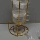 5.4 oz Espresso Cups Set of 4,Clear Glass Coffee Cups with Saucers Spoons and Cup holder,Stackable Small Cup for Espresso,Latte,Cappuccino,Tea