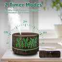 Diffusers for Essential Oils Large Room,600ml Essential Oil Diffusers for Home,Waterless Auto Off 7 Colors Changed 3 Mist Modes,Cool Mist Humidifiers for House Bedroom Decor,Gifts,Dark Wood