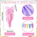Pastel Bow Garland Banner for Fireplace Mantel Decor Satin Ribbon Bow Knot Hanging Garland Banner for Bachelorette Bridal Shower Birthday Wedding Party Supplies Favors (Pastel)