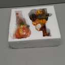 BUTILIVEEN Thanksgiving Gnomes with Pumpkin Figurines, Fall Gnomes Decorations for Tabletop, Mantle and Shelf, Autumn Garden Statue Decor, Hand-Painted, Resin, 7.5Inch