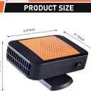 Portable Car Heater, 12V 200W Car Interior Fast Heated Defroster with 360 Rotatable Base, Plugs into Cigarette Lighter, Universal for Most Cars