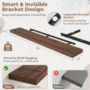 55 Inch Floating Shelves for Wall 2 Pack, 8"D Wood Grain Bathroom Shelves, 55"Wx8"Dx1.4"H, 2Pack