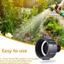 4 x 275-330 IBC Tote Hose Adapter, Food Grade IBC Drain Adapter,Water Hose Male Adapter for Garden Hose,2" coarse Thread X 3/4" Garden Hose