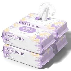 IMMHABI 400 PCS Pet Wipes for Paws and Butt Hypoallergenic Pets Cleansing & Deodorizing Anal Gland Hygienic Puppy Wipes for Dogs Face and Body Wipes Cleaning Fur Doggie Wipes Doggy Wipes (Lavender)