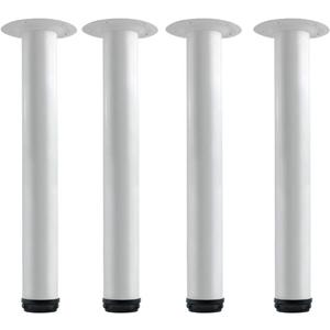 QLLY 16 inch Adjustable Metal Bench Legs, Coffee Table Leg, End Table Leg, Furniture Leg Set, Set of 4 (White)
