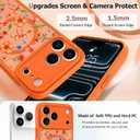 OOK Frosted Magnetic Case for iPhone 17 Pro Max, Cute Orange Floral Bow | Compatible with MagSafe, Shockproof Cover for Women & Girls