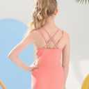 Century Star Girls' One Piece Swimsuits Bathing Suits Teens One Piece Swimwear Cut Out Crossback Sport Teen Kids 10-15 Years