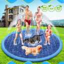 Raxurt Splash Pad for Kids and Dogs, 118'' Super Large Anti-Slip Splash Sprinkler Pad for Baby Toddler, Thicken Splash Pad Dog Pool Summer Outdoor Water Toys