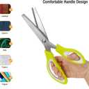 3 x Pinking Shears for Fabric Pinking Sewing Fabric shears Zig Zag Sewing scissors, Heavy Duty, Sharp and Durable Blade, Nice Clean Cutting, Comfortable Grip, Easy to Use, 9.5''