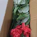Artificial Geranium Fake Flowers for Outdoors Decoration, 6 Bundles Silk Geraniums Flower UV Resistant Look Real Faux Plants for Outside Planter Front Door Garden Patio Balcony Yard Home, Hot Pink