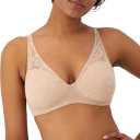Bali Women's Breathe Wireless T-Shirt Bra Almond Size XL Style DF7594