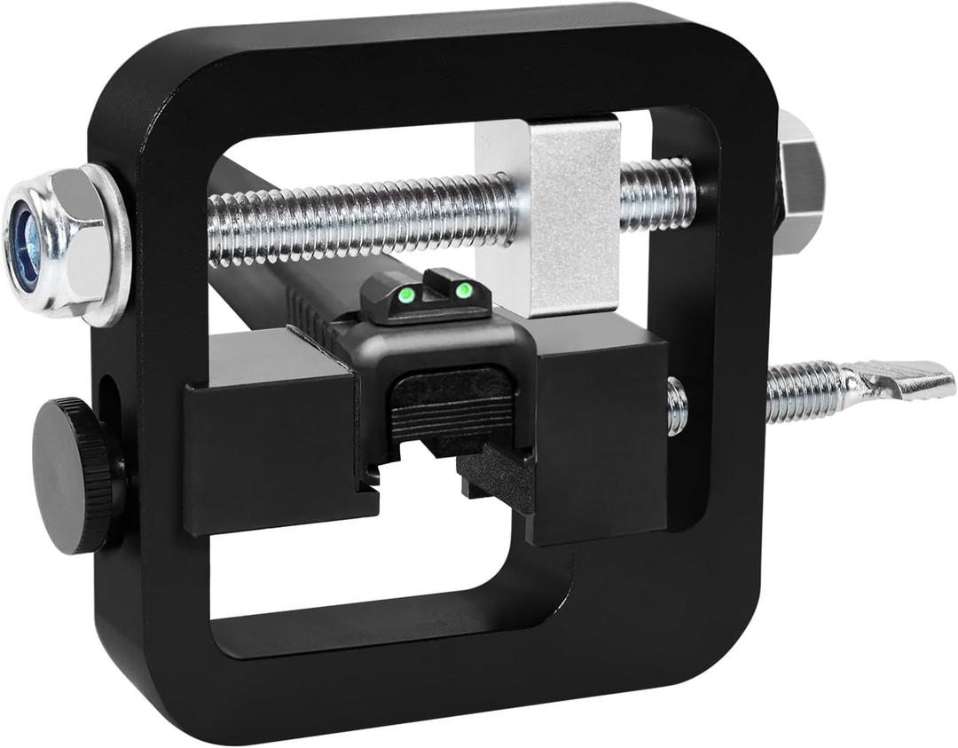 YHK Universal Handgun Sight Pusher Tool, Sight Adjustment Tools Sight Removal Tool for Glock, 1911, Shield, Pistol Sight Pusher Tools with Square Slider (Black)